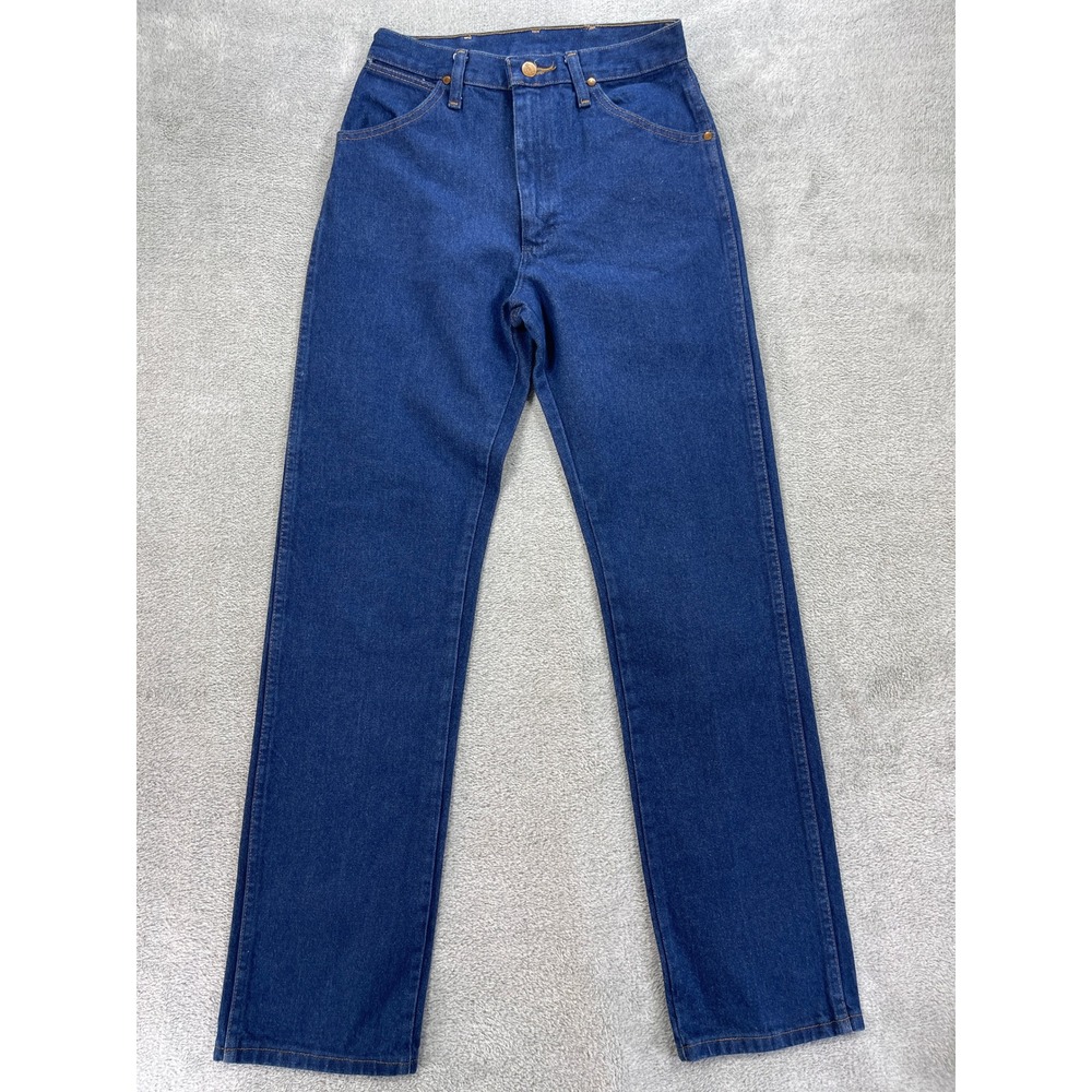 Wrangler Jeans Women 7x32 Blue Cowboy Cut High Rise Straight Leg Denim Y2K
